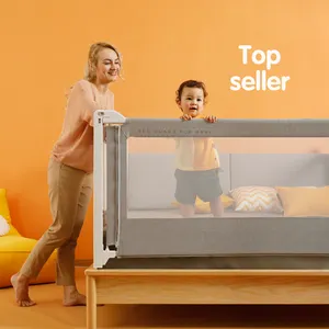 Portable Folding New Kids Cot Fence Crib Barrier Safety Baby Bed Rail Child GuardためToddlers