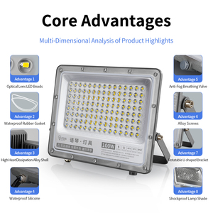 Projecteur <span class=keywords><strong>LED</strong></span> extérieur 30W-400W, IP67, étanche, super lumineux, pour <span class=keywords><strong>chantier</strong></span>, usine, atelier, stade - Product Image 3