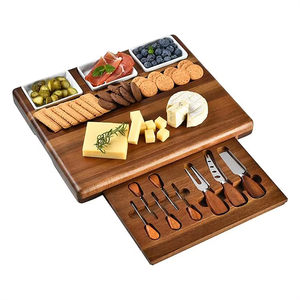 Ensemble de bols <span class=keywords><strong>à</strong></span> couteaux en acier inoxydable d'usine Planche <span class=keywords><strong>à</strong></span> <span class=keywords><strong>découper</strong></span> en <span class=keywords><strong>bois</strong></span> d'acacia pour la cuisine-pour planche <span class=keywords><strong>à</strong></span> fromage hacher les <span class=keywords><strong>légumes</strong></span> - Product Image 1