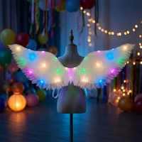 Ailes d'ange lumineuses à LED, accessoire portable pour filles, pour Noël, Diwali, la fête des mères, anniversaire, Halloween