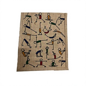 Customizable Fashion Recyclable Geometric Pattern Mini Jute Tote <b>Bag</b> with Hand Length Handle for Daily Use - Product Image 1