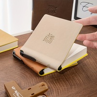 Mini cahier Portable rétro minimaliste cahier d'école avec couverture en cuir PU couverture créative reliure cousue à fil
