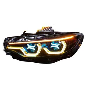 ไฟหน้าคาร์บอนไฟเบอร์แบบกำหนดเองสำหรับ BMW M3 M4 F32 F36 F80 F82 พร้อมไฟเดย์ไลท์แบบมีเอฟเฟกต์สีสัน รุ่น XX ขนาดใหญ่ - Product Image 6