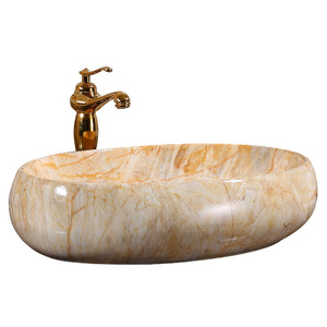 Lavabo de Cerámica Moderno de Lujo Ecológico Fácil de Limpiar con Capacidad de 12L con Patrón de Mármol para <span class=keywords><strong>Encimera</strong></span> - Product Image 1