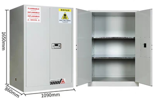 Armoire de sécurité de laboratoire pour produits toxiques et narcotiques, 4-90 gallons, construction en acier renforcé mécaniquement, pour produits inflammables - Product Image 4