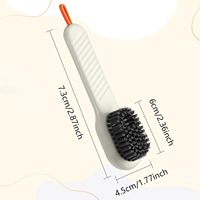 Brosse de nettoyage de chaussures multifonctionnelle en plastique pour la maison, avec distributeur de liquide et long manche, à suspendre pour le rangement