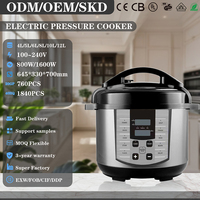 Olla a Presión Eléctrica Digital de 6L 8L de Acero Inoxidable, Olla Multifunción Programable para el Hogar