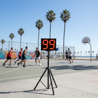 Chronomètre de match portable, tableau de score numérique LED, tableau de score électronique pour terrain de padel intérieur, basketball, jeux de ballons
