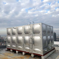 Réservoir de stockage d'eau industriel en acier inoxydable SS304 avec pompe, pour lutte contre les incendies, capacité personnalisable, vente en gros d'usine