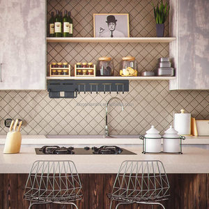 Organizador de Utensilios de Cocina Multifuncional, Soporte <span class=keywords><strong>para</strong></span> Cuchillos, Cucharas y Tenedores, de Pared, Sin Perforaciones, Plateado - Product Image 2