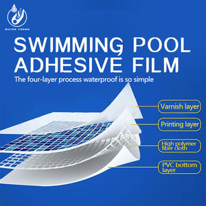 Rivestimenti in Vinile Gommato Forniti dalla Fabbrica, Materiale PVC Impermeabile Blu Mosaico per <span class=keywords><strong>Piscine</strong></span> Interrate - Product Image 2