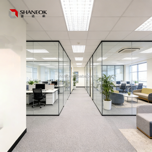 Cloisons <span class=keywords><strong>de</strong></span> bureau en profilés aluminium à vitrage simple, systèmes <span class=keywords><strong>de</strong></span> cloisons en verre transparent pour bureaux à <span class=keywords><strong>plan</strong></span> ouvert - Product Image 4