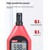 Thermomètre électronique Uni-Trend UT333/333S pour laboratoire, entrepôt, environnements publics - Surveillance de la température et de l'humidité