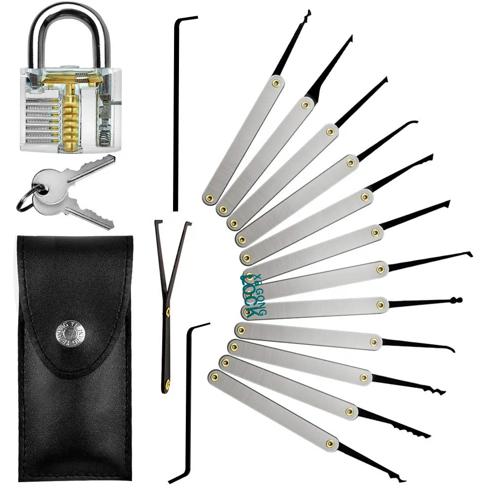 15pcs Locksmith unlock door lockpicking tools