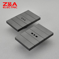 Interruptor de Pared Plano con Certificación CE ROHS Serie P de EE. UU. e Italia, Interruptor de Luz para el Hogar con Diseño Moderno ZA