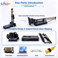 LINCJET Printer UV Ink 3D Otomatis Penuh untuk Dinding dan Lantai 5D Relief dengan Kepala Cetak DX5/Ricoh untuk Mural Dinding Lobi Hotel