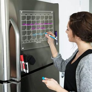 Pizarra Magnética Acrílica Transparente para Refrigerador, con Función de Marco para Fotos y Planificador Magnético - Product Image 3