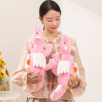 Coussin en peluche Dragon Volant Rose Mignon de 50 cm, Dinosaure en Peluche Doux et Moelleux avec Pointes Colorées, Cadeau d'Anniversaire pour Enfants