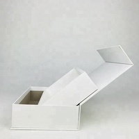 Boîte cadeau rigide blanche de luxe sur mesure, style livre, avec couvercle magnétique, pour bijoux, cosmétiques, nouveau design
