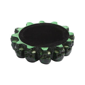 さまざまな形のアートテーマでスカル灰皿のために割れたカスタムメーカーの創造的な蛍光樹脂工芸品 - Product Image 1