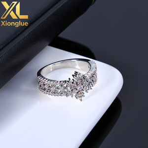 Luxury Hollow Out <b>Cross</b> Snowflake <b>Ring</b> <b>Silver</b> Plated Iced Out Bling CZ Stones Diamond Cut Design Fine Jewelry - Product Image 6