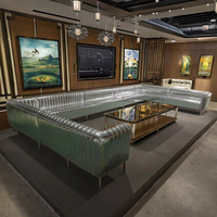 Canapé VIP élégant en forme de U 10 places au design contemporain pour meubles de bar, support de bras pour la maison, KTV Lounge Club Luxury Venues