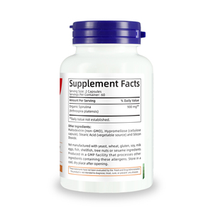 Fabricante de Suplementos Nutracéuticos de Espirulina 900 mg para Apoyo Inmunológico y Nutrición Vegetal 120 Cápsulas de Espirulina - Product Image 3