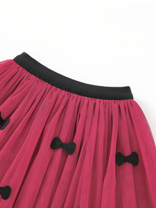 Tutù per Bambine da 3-12 Anni, <span class=keywords><strong>Gonna</strong></span> in <span class=keywords><strong>Tulle</strong></span> Morbido con Fiocco Nero per Danza Classica - Product Image 3