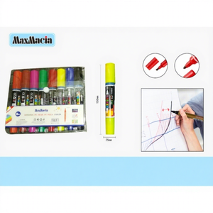 Juego de 8 Marcadores de Acuarela de Doble Punta, Coloridos, No Borrables, en Estuche de Plástico para Arte y Oficina, Embalaje Suelto, Marca Peiyong - Product Image 1