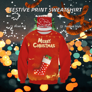 Suéter Casual Transpirable de Invierno para <span class=keywords><strong>Mujer</strong></span>, Cuello Redondo, Impresión Digital 3D, Diseño Navideño, Manga Larga - Product Image 2
