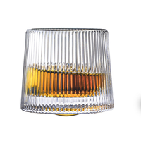 Verres à whisky rotatifs, verres à whisky à l'ancienne, verres à whisky transparents avec sous-verre antidérapant, design rotatif