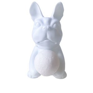 Produit phare : Artisanat d'art en résine pour peinture fluide, ours graffiti, tirelire ours DIY, surface blanche vierge, lampe lune, <span class=keywords><strong>bouledogue</strong></span> - Product Image 1