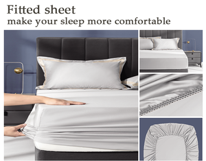 Chất Lượng Cao Sang Trọng 7-Mảnh Polyester Dệt Kim Bộ Đồ Giường Đặt Hình Học Hiện Đại In Phản Hợp-In Kích Thước Vua - Product Image 4