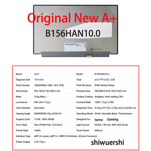 15,6 inch laptop LCD-scherm, slank ontwerp, EDP 40-pins B156HAN15.1 B156HAN15.2 B156HAN15.J B156HAN15.K B156HAN10.1 B156HAN10.0 B156HAN10.2 - Product Image 4