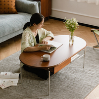 Vente directe d'usine, table basse en bois massif écologique, ensemble de meubles de salon, table basse moderne de luxe avec tiroir