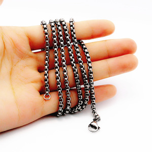 yunnique Stainless Steel <b>Necklace</b> <b>Chain</b> 5.0mm Square Geometric Unisex Everyday Wear Jewelry - Product Image 3