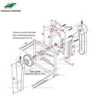 Nouvel état RV camping-cars accessoires serrure de porte intérieure et extérieure pour RV caravane camping-car et serrure de porte de toilette
