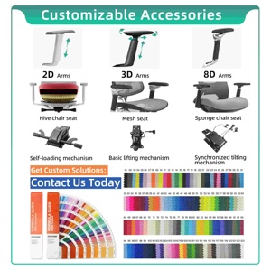 Silla Ejecutiva Ergonómica Moderna para Sala de Espera de Consultorio Médico, Giratoria, con Ruedas, <span class=keywords><strong>Respaldo</strong></span> de Malla, <span class=keywords><strong>Altura</strong></span> Ajustable, Modelo S3 - Product Image 3