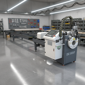 Máquina de corte láser de fibra CNC de grado industrial con IA de agua de alta precisión para tubos metálicos de 6000 mm de longitud, ideal para la industria contra incendios. - Product Image 1