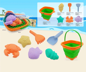 Giocattoli estivi da spiaggia per bambini che giocano <span class=keywords><strong>a</strong></span> scavare acqua e sabbia in Silicone senza Set di giocattoli da spiaggia 100% per uso alimentare per bambini al <span class=keywords><strong>mare</strong></span> - Product Image 3