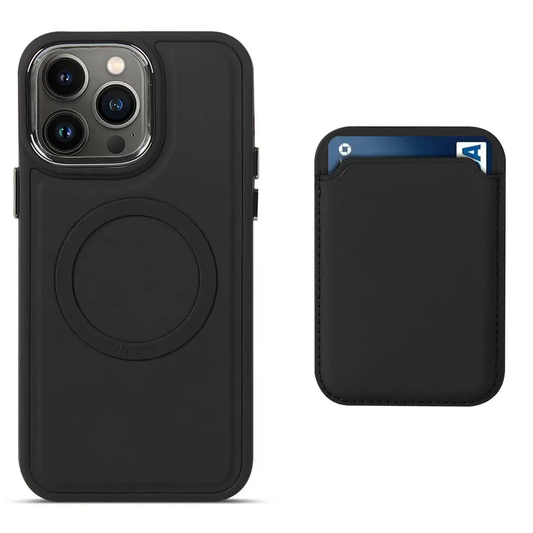 Nueva funda de teléfono de silicona TPU colorida personalizada con billetera magnética tarjetero para iPhone 14 14 pro Max funda de teléfono