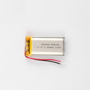 แบตเตอรี่ลิเธียมโพลิเมอร์ Lipo ที่มีอายุการใช้งานยาวนาน802040 <span class=keywords><strong>3.7V</strong></span> <span class=keywords><strong>600mAh</strong></span> 2.22Wh ผ่านการรับรอง CE อายุการใช้งาน1000สำหรับการเล่นเกมแบบพกพา - Product Image 3