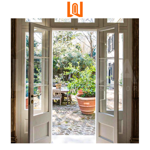 WANJIA Villa moderna in <span class=keywords><strong>PVC</strong></span> porte a doppio battente residenziali impermeabili in vetro porte finestre francesi - Product Image 2