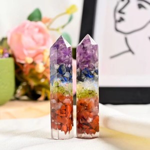 Decorazioni in Resina con <span class=keywords><strong>Ametista</strong></span> Naturale <span class=keywords><strong>e</strong></span> <span class=keywords><strong>Occhio</strong></span> <span class=keywords><strong>di</strong></span> <span class=keywords><strong>Tigre</strong></span>, Prismi Esagonali, Pietre Frantumate per Casa <span class=keywords><strong>e</strong></span> Ufficio - Product Image 4