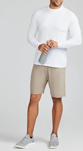 T-shirt à manches longues raglan pour hommes OEM de haute qualité, respirant, durable, coupe ajustée, logo personnalisé, fabriqué en polyester/coton, couleur unie - Product Image 4