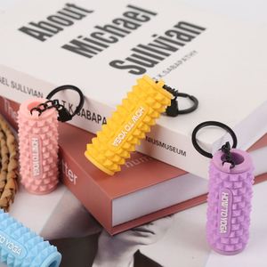 Creative <b>Personality</b> Yoga Foam Sleeve Shape Rubber <b>Keychain</b> Bag Accessories Pendant Gift Decorations Custom Color Logo - Product Image 4