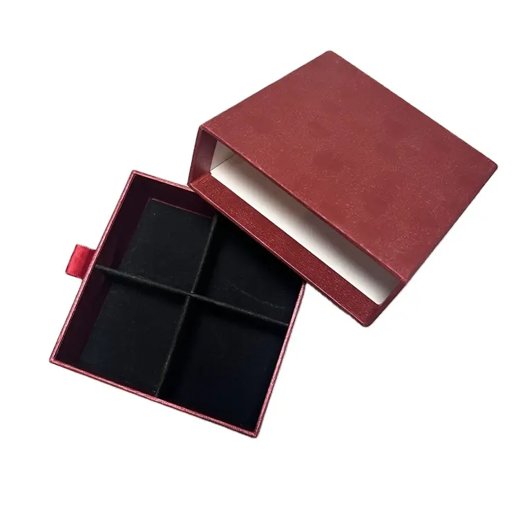Custom Logo Luxury Rigid Cardboard Gift Packaging Satin Lining Drawer Paper Box