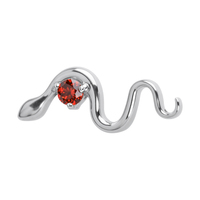 Piercing en Titane G23 ASTM F136 Solide pour Nez et Oreille, Fileté Intérieurement, Forme Serpent, pour Cartilage et Hélix, Bijou pour Femme, ODM