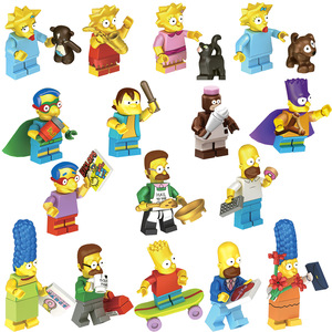 Venta al por Mayor de Fábrica: Bloques de Construcción de Personajes de Dibujos Animados de Los Simpson (Homer, <span class=keywords><strong>Marge</strong></span>, <span class=keywords><strong>Bart</strong></span>, <span class=keywords><strong>Bart</strong></span> Simpson, Margaret) - Product Image 1