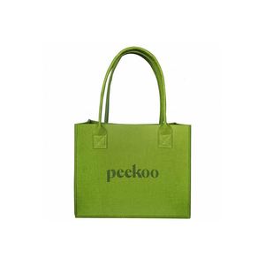 Sac fourre-tout en feutre vert grande capacité, robuste et portable pour le shopping (vente en gros) - Product Image 1